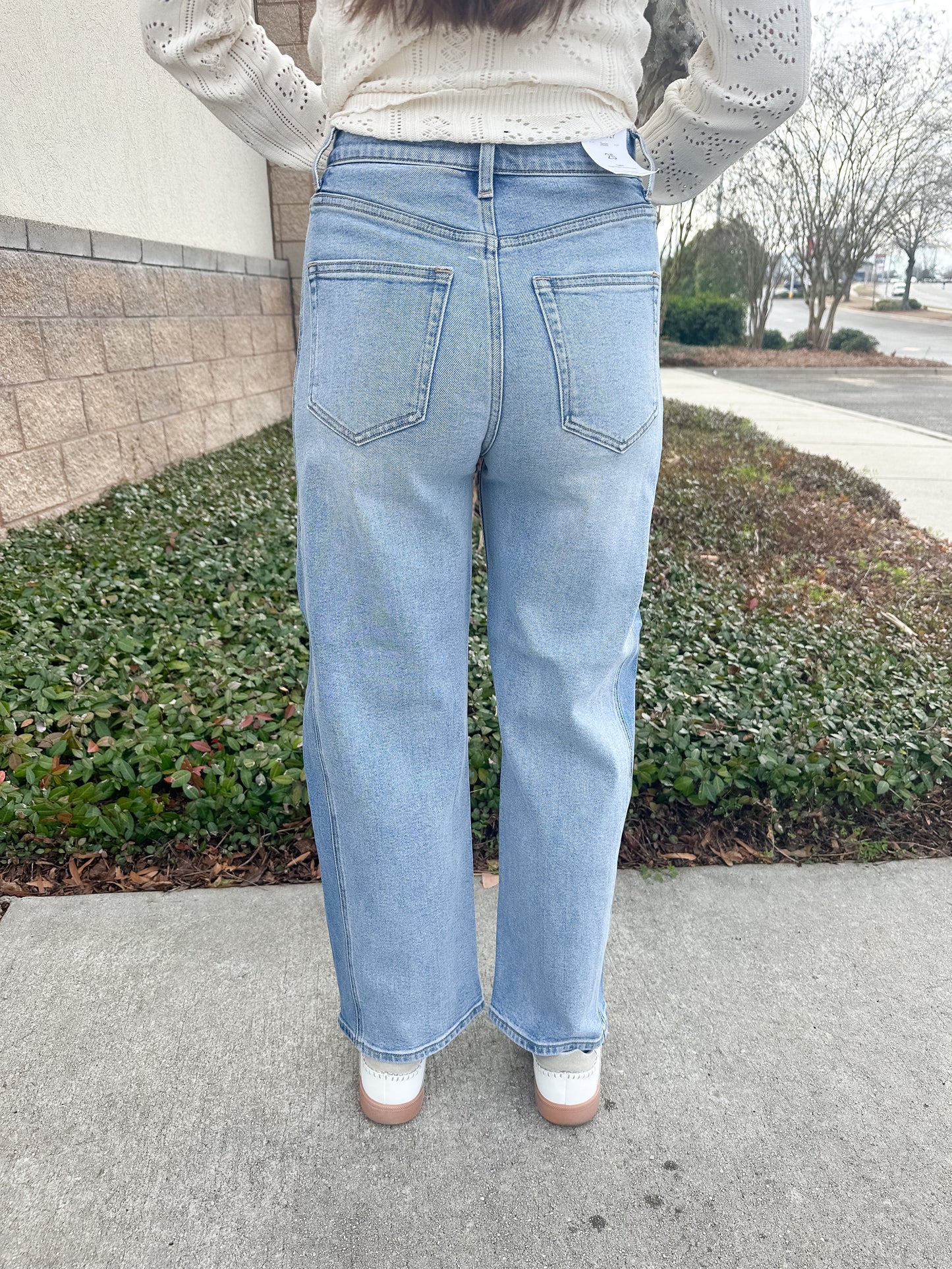 Luna High Rise Stretch Crop Bowed Jeans - Utopia