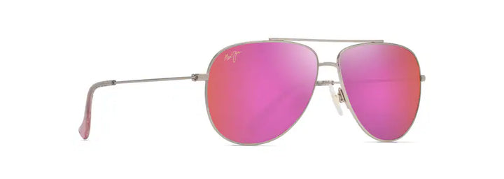 MJ Hauoli XS Polarized Sunglasses - Shiny Light Gold with Sage-Fuchsia
