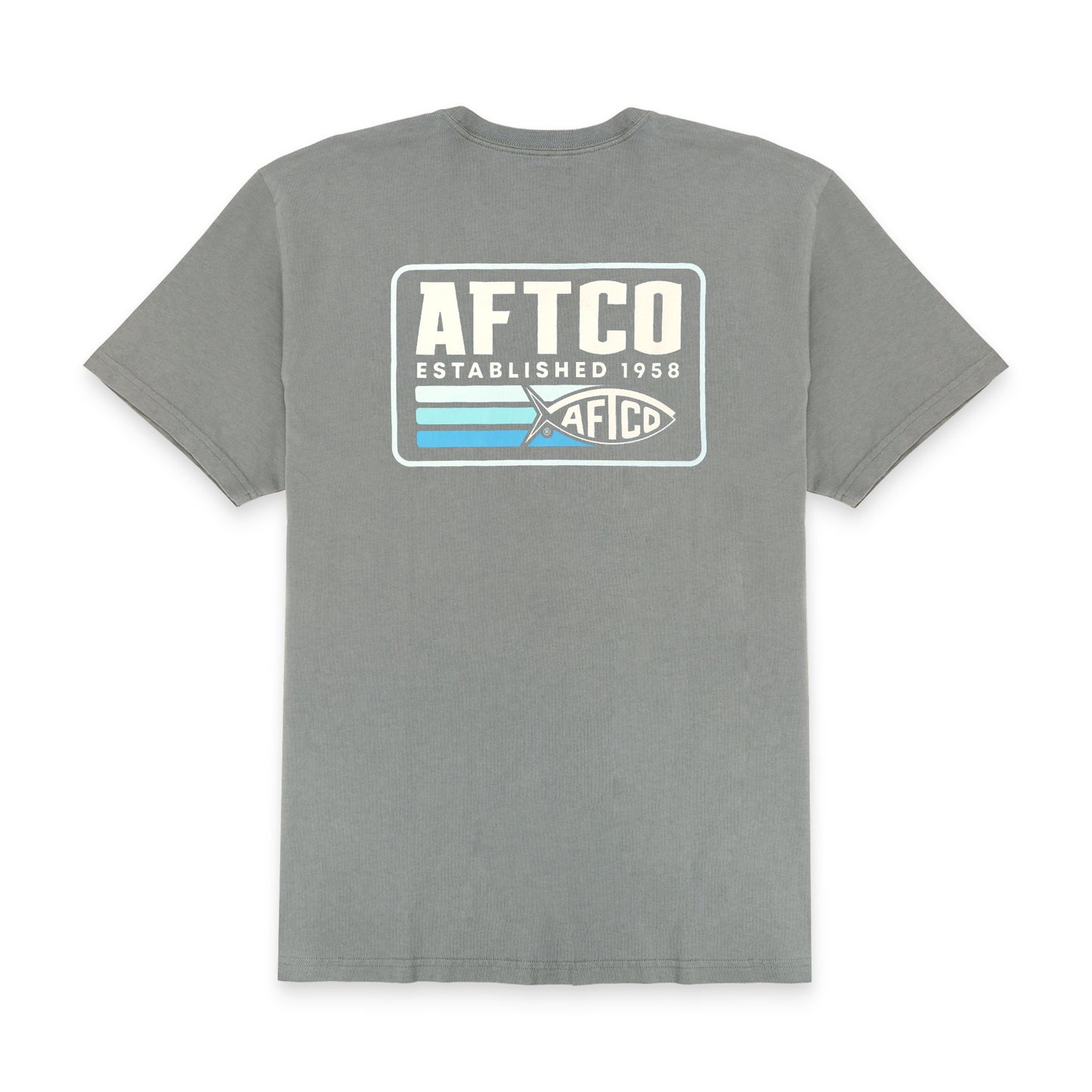 Aftco Men’s Strype S/S T-Shirt - Cement