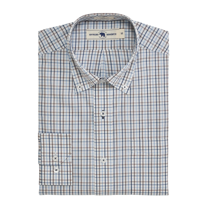 Onward Reserve Noble Classic Fit Quad Shirt - Chocolate