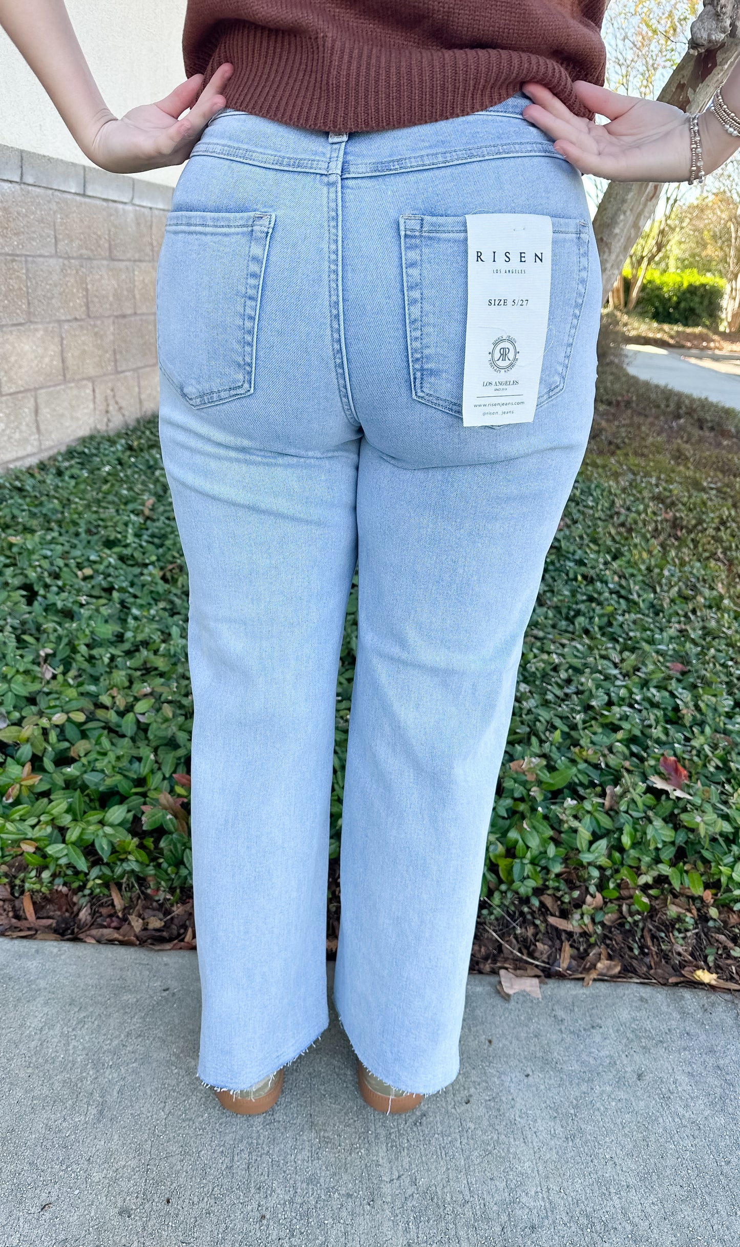 Risen Ann TC Cropped Wide Leg Jean - Light