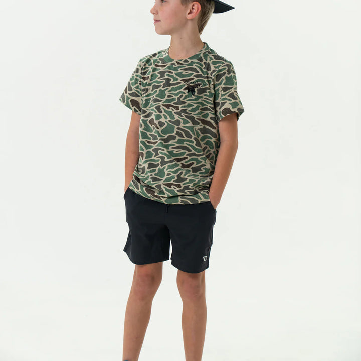 Burlebo Youth Athletic Short - Heathered Black