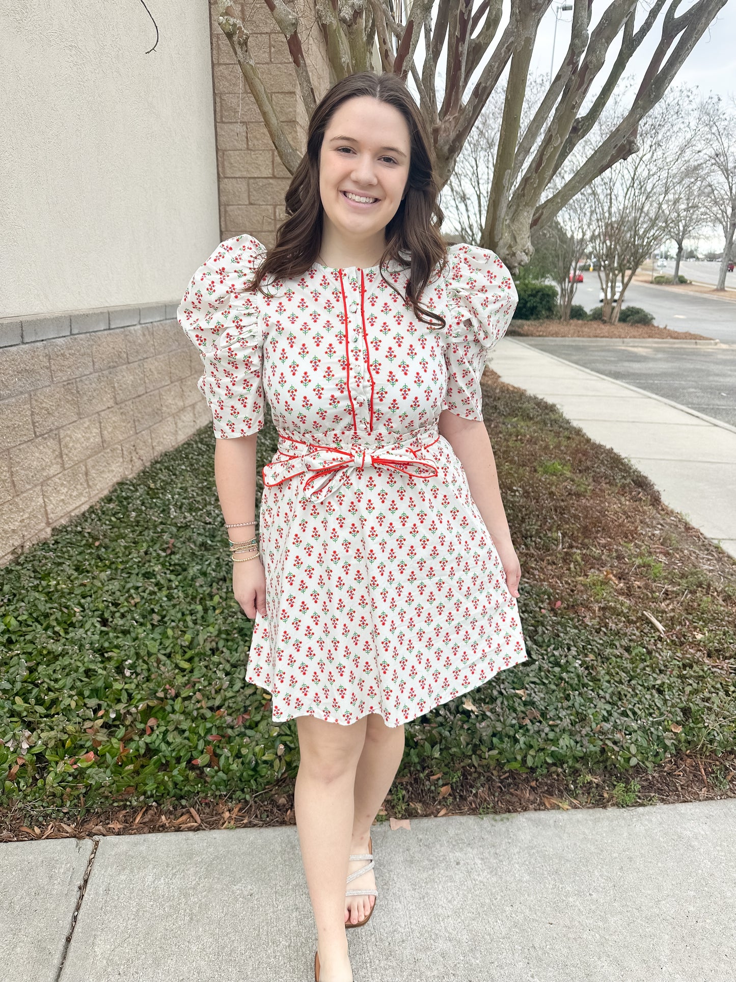 Dixie Flora Belted Mini Dress