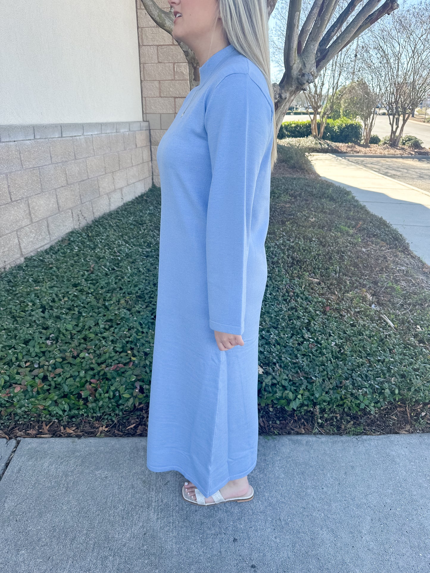 Pamela Sweater Dress - Blue