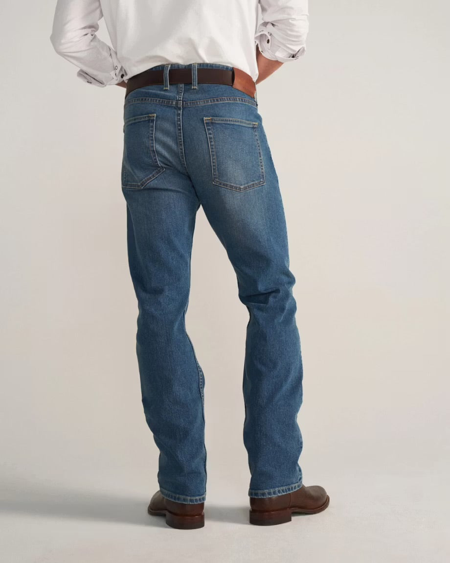 Tecovas Men’s Slim Straight Stretch Denim Jean - Medium Indigo