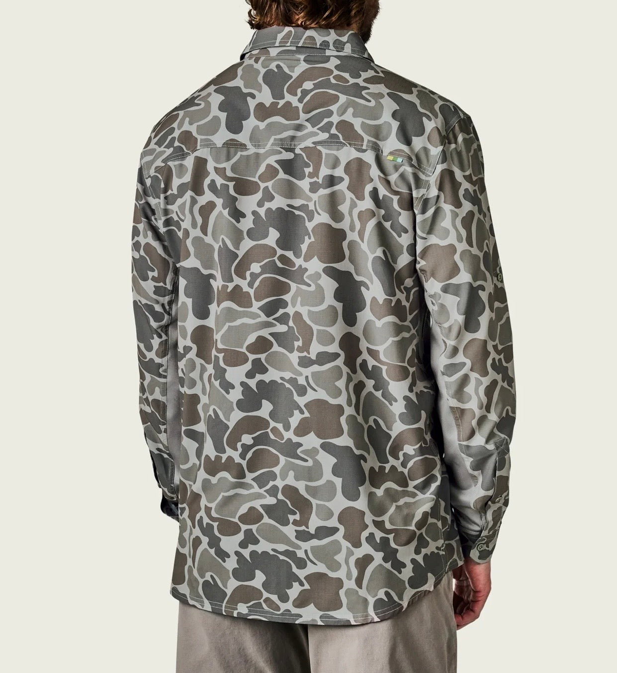 Marsh Wear Men’s Lenwood Hagood Tech L/S Button Down - Dark Green Mallard Camo