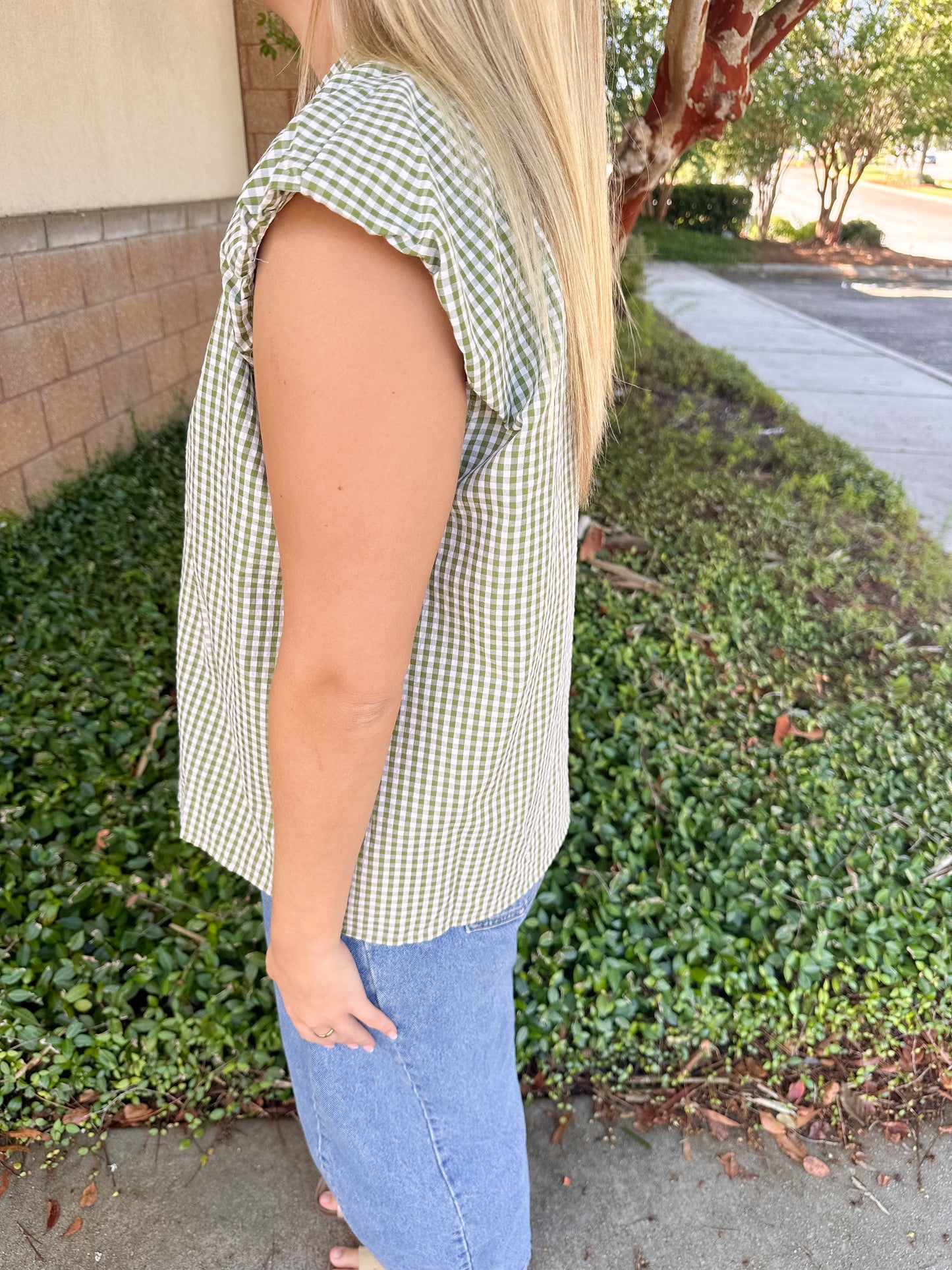 Chrissy Button Top
