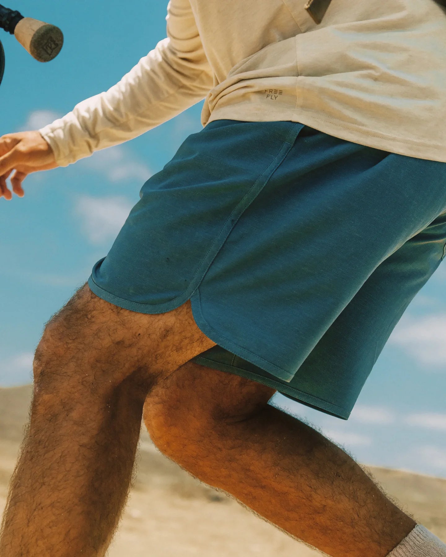 Free Fly Mens Reverb Lined 7” Short - Pacific Blue