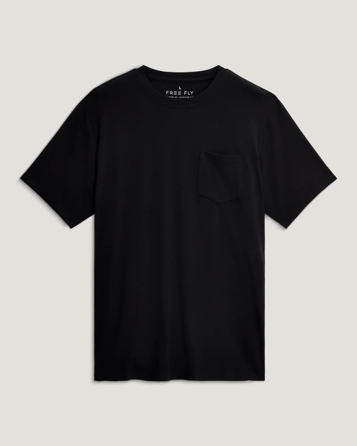 Free Fly Men’s Bamboo Flex Pocket Tee - Black