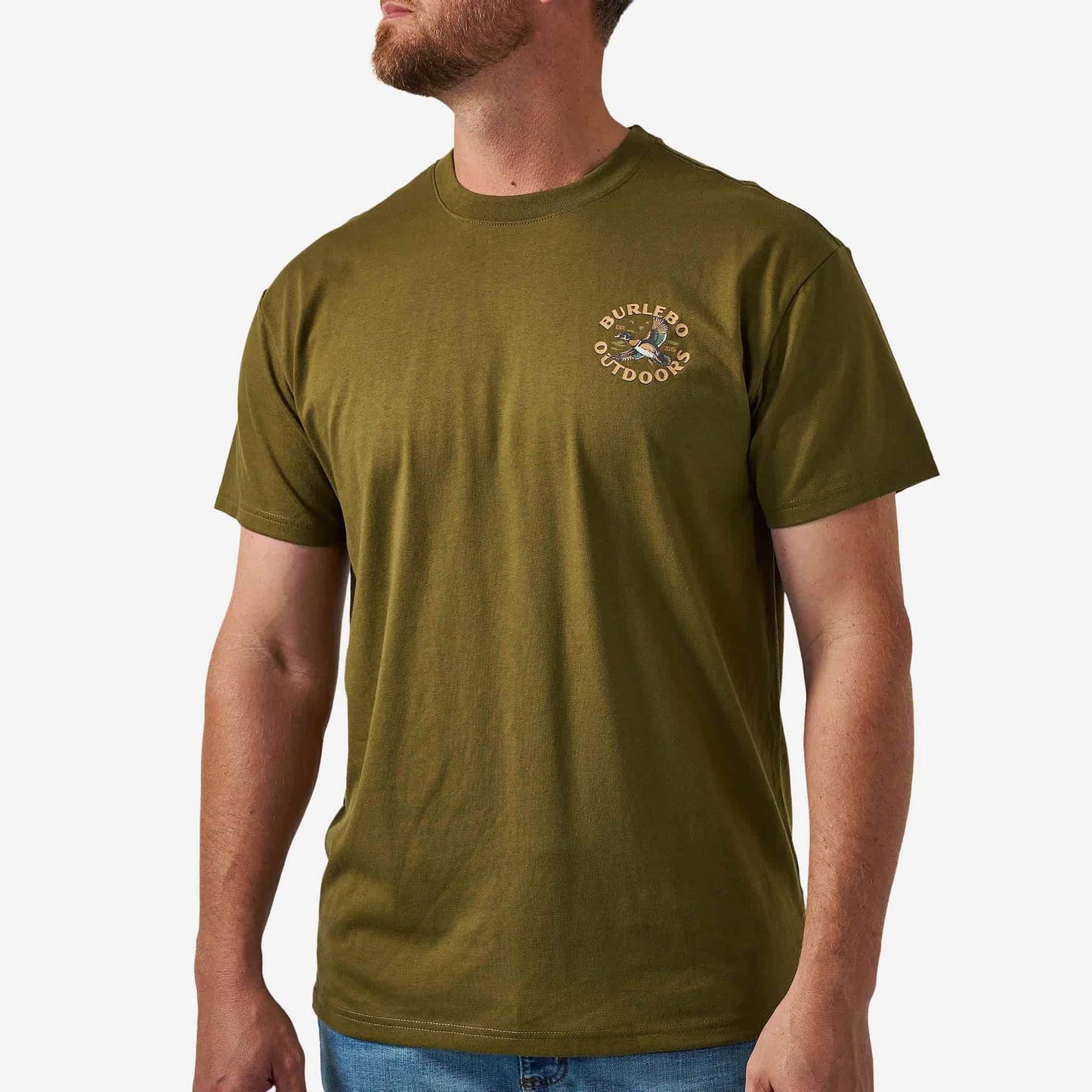 Burlebo Men’s S/S T-Shirt - Wood Duck - Hunter Green