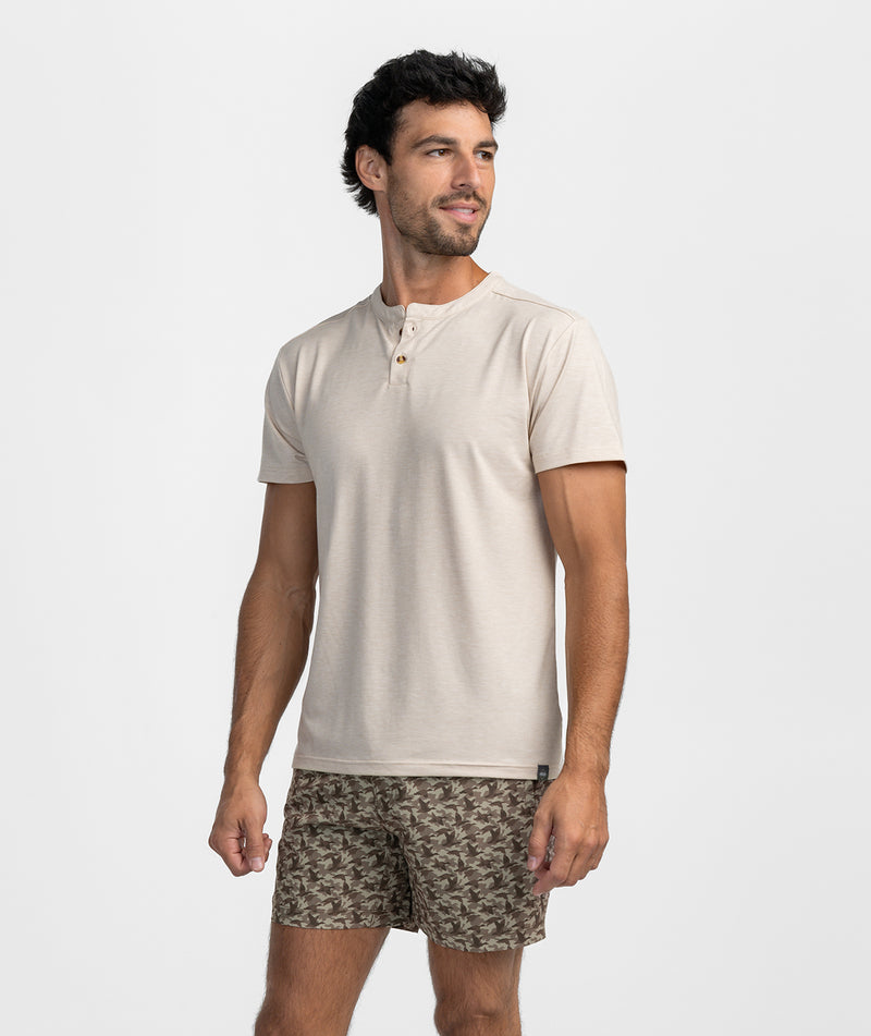 SSCO Men’s Max Comfort Henley SS - Oatmeal