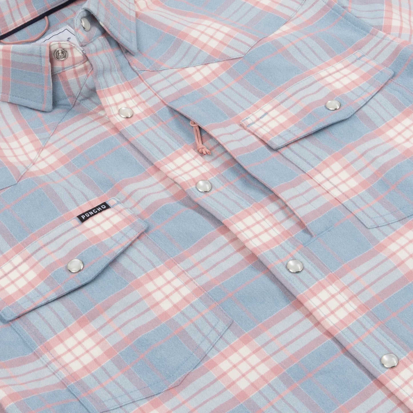 Poncho Men’s “The Pacific City” Regular Performance Flannel - Red & Blue Plaid