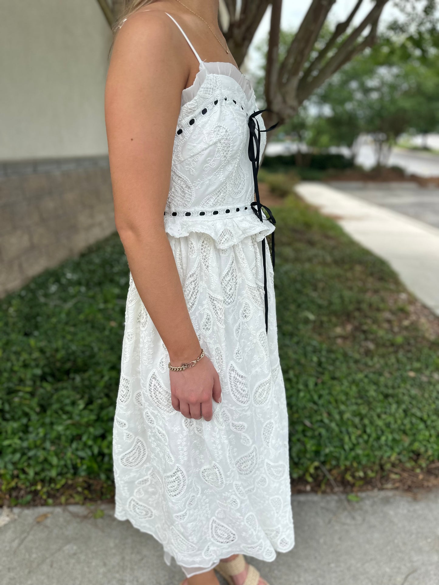 Kathryn Ribbon Midi Dress