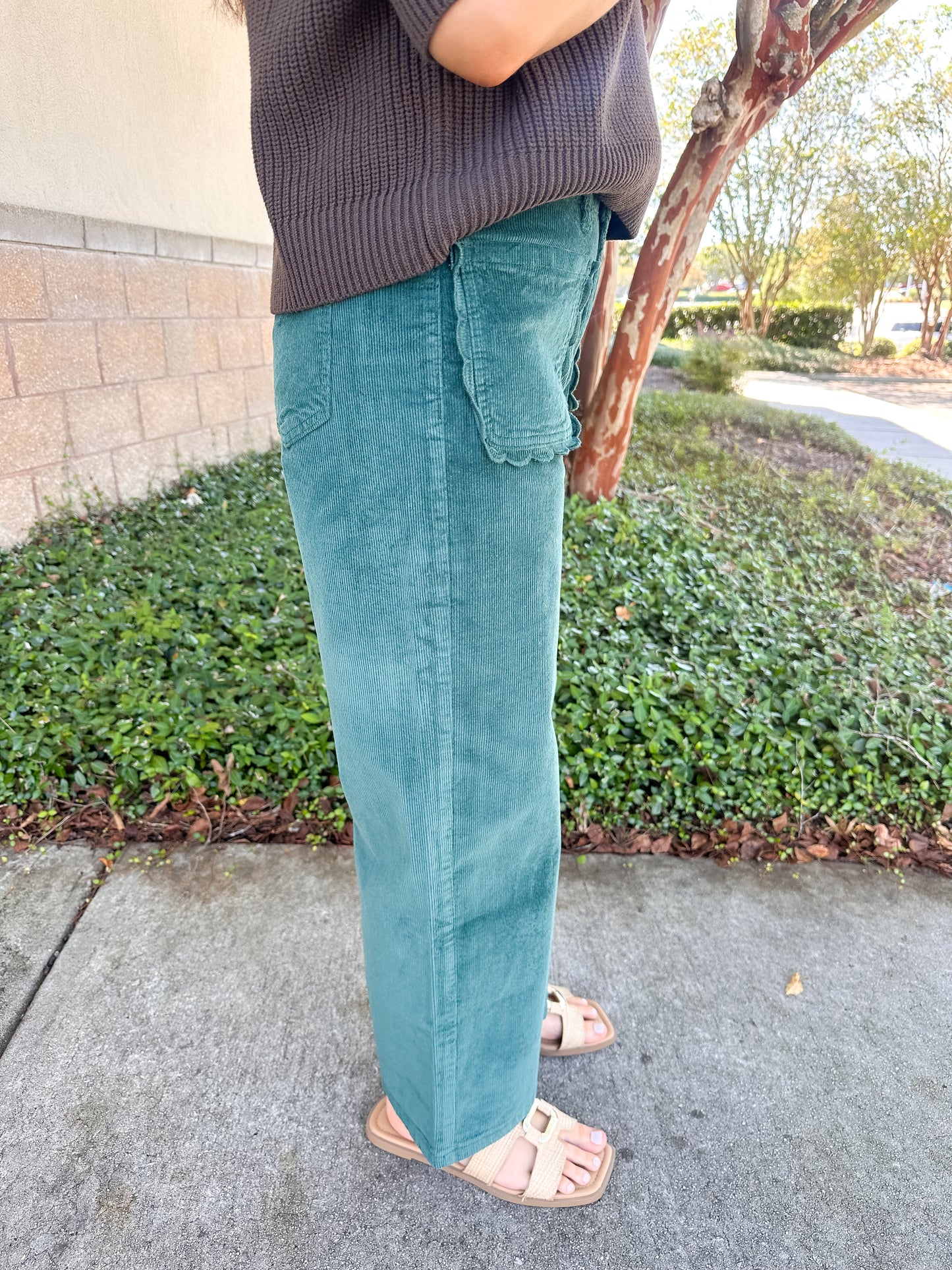 Abby Corduroy Pants - Green