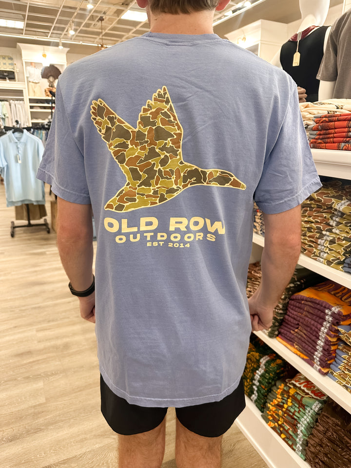 Old Row Outdoors Flying Duck S/S Pocket T-Shirt - Washed Denim