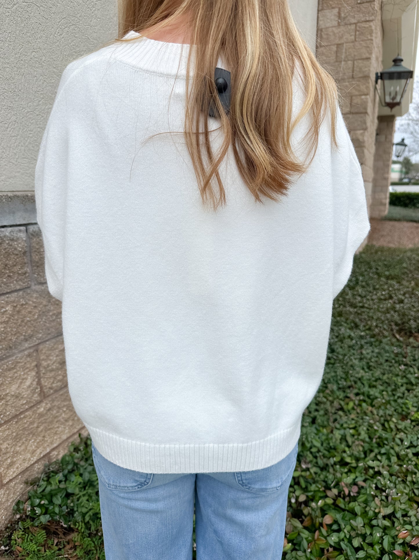 Miranda Sweater Top - White