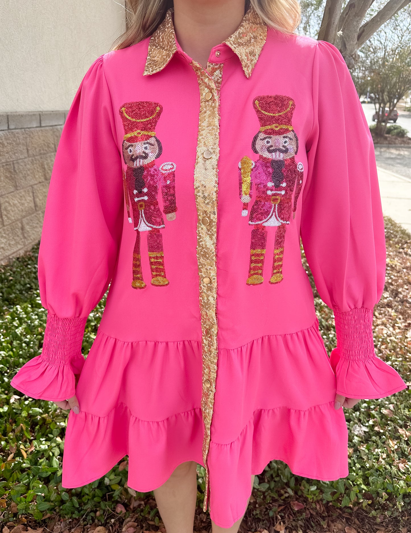 JM Nutcracker Button Down Dress