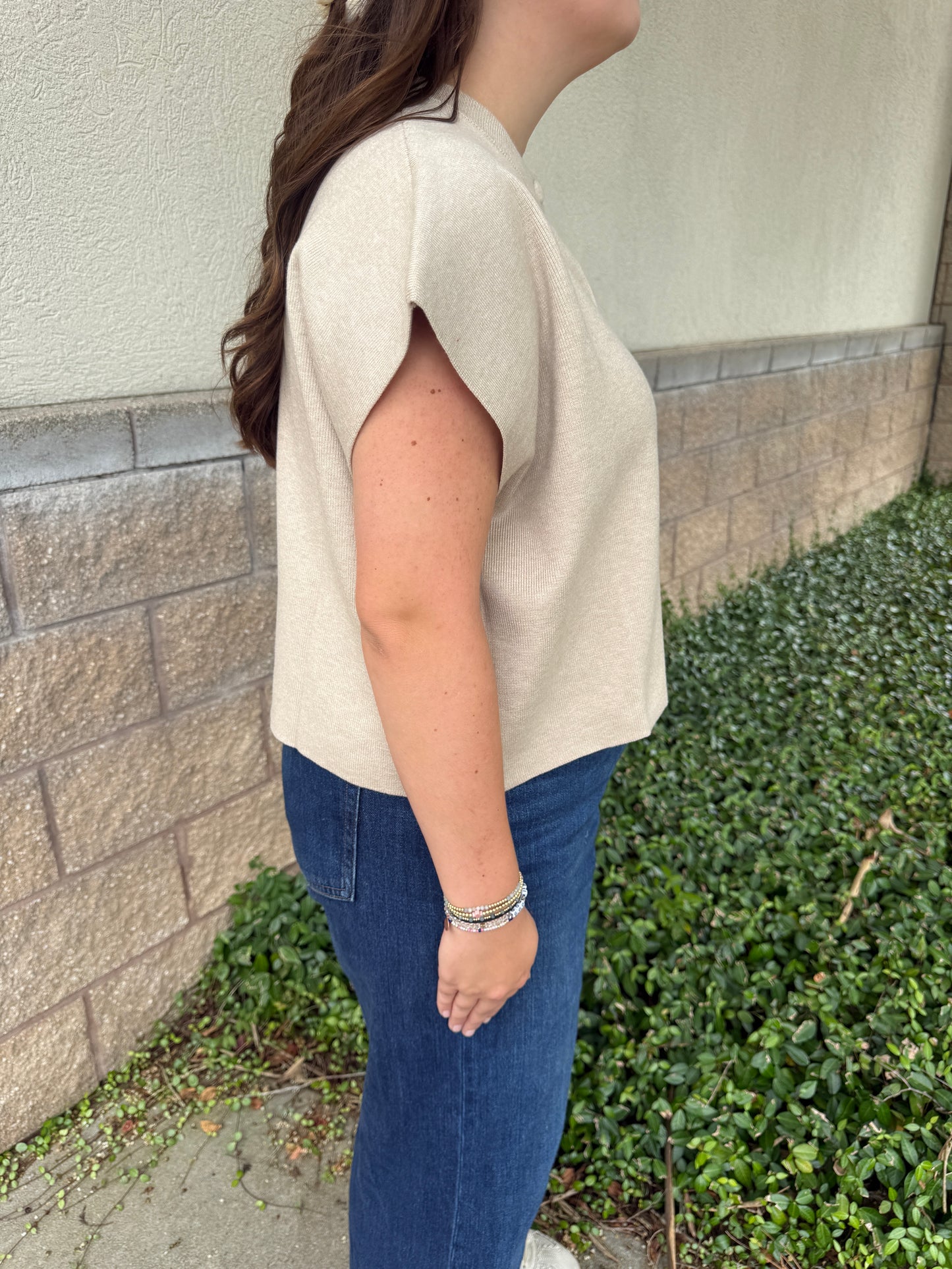 Heather Button Sweater