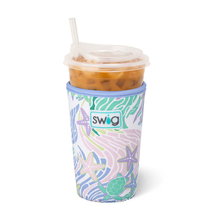 Swig Medium Iced Cup Coolie - Sea Swirl