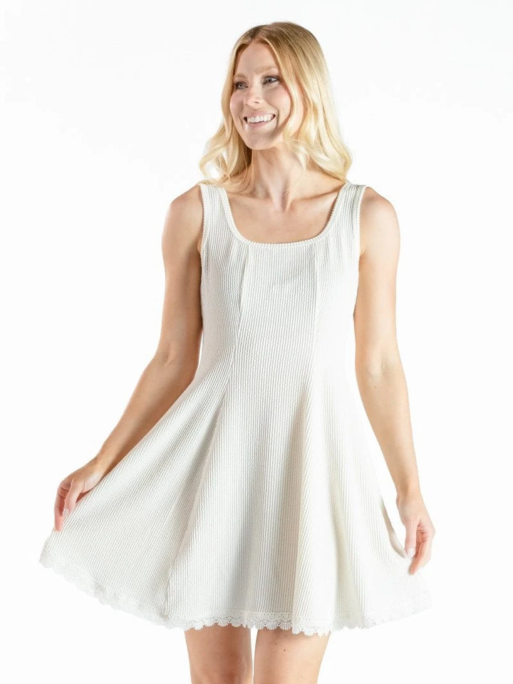 Kimmie Cored Tank Dress - Pearl