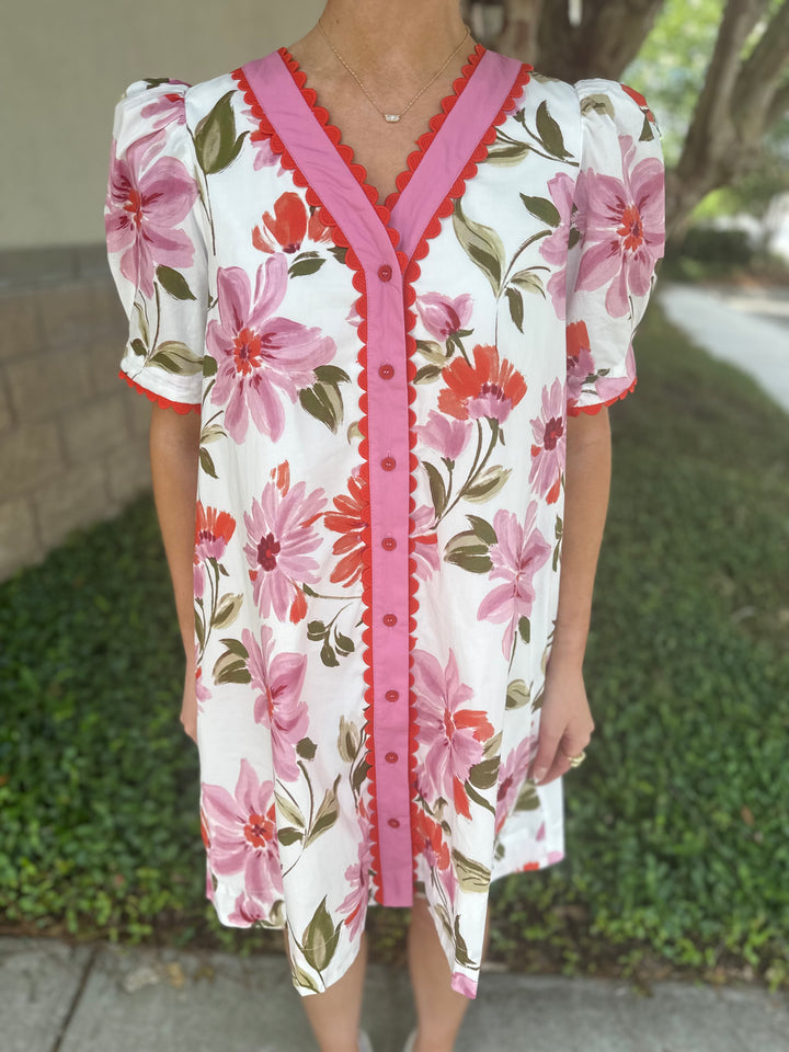 Posi Scalloped Floral Dress