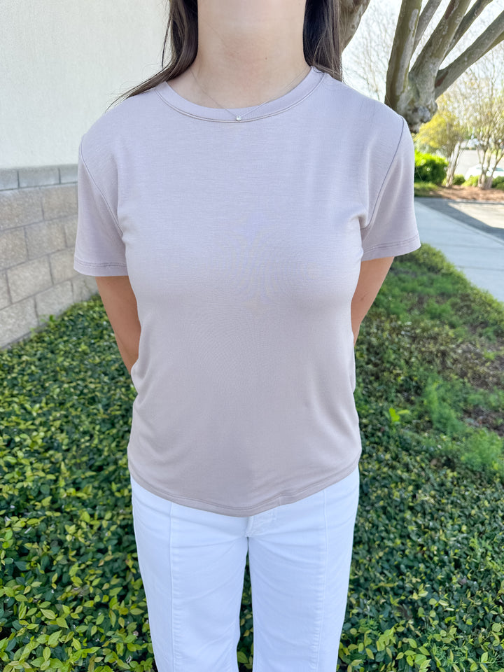 Gale Crew Top - Taupe