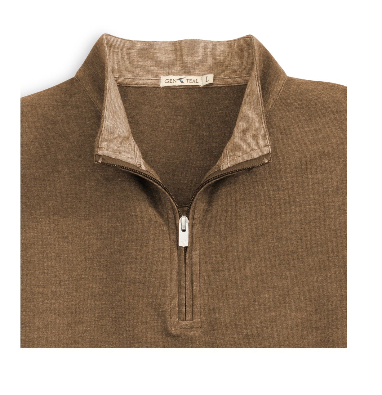 F25 Cotton/Modal Quarter-Zip - Cigar