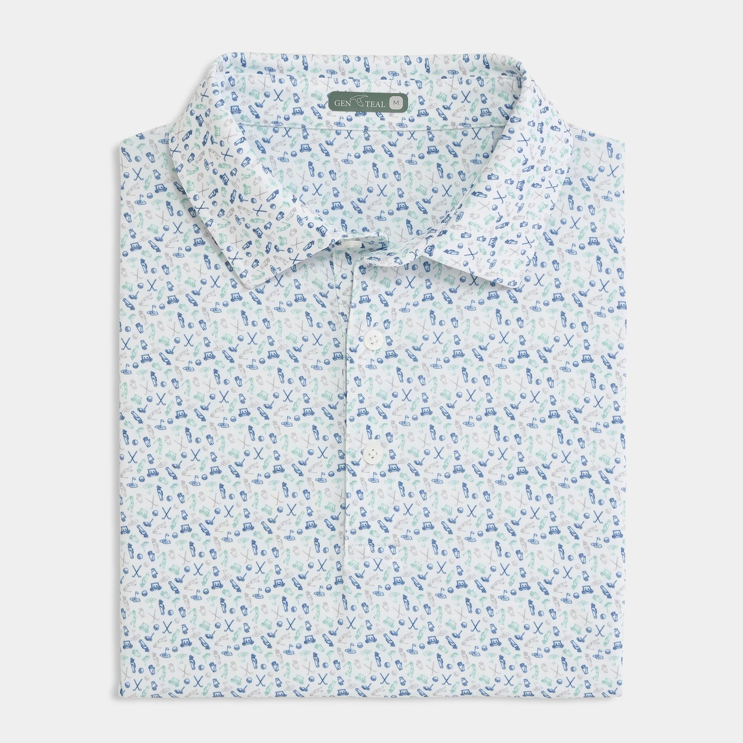 Genteal S26 Caddie’s Choice Printed Performance Polo - Green Bay
