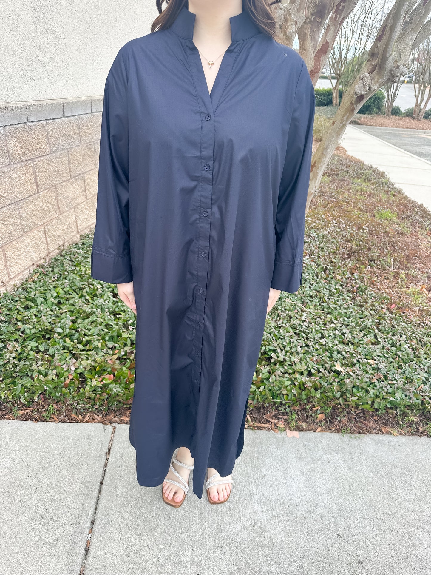 Savannah Basic Maxi Dress - Navy