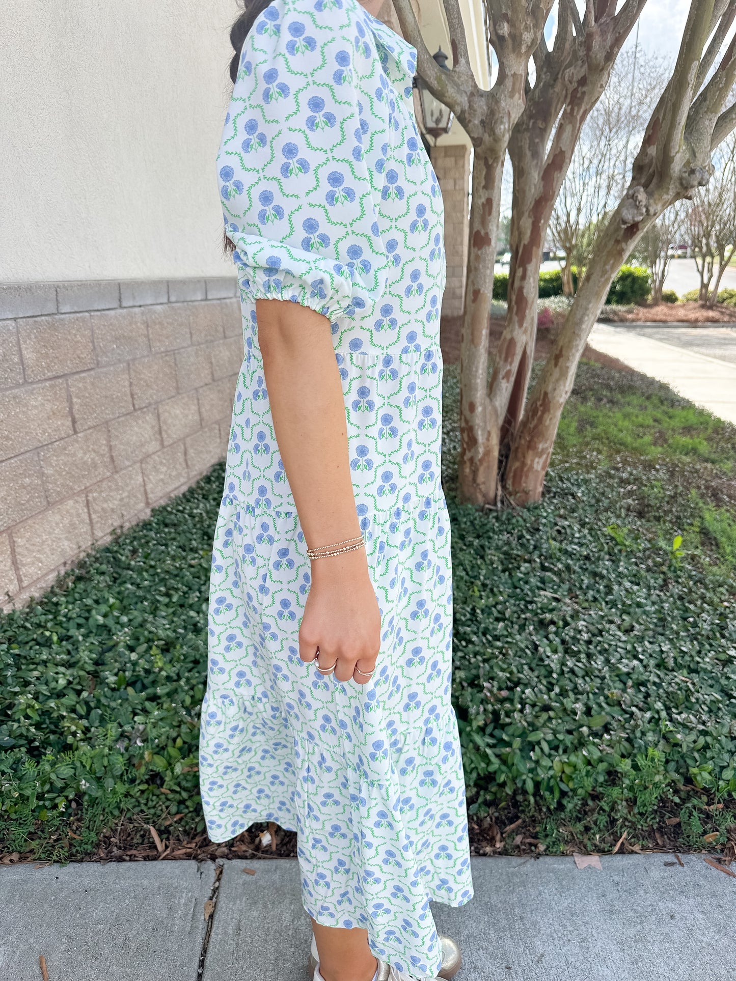 Eloise Dress - Sweetbriar Lattice Blue