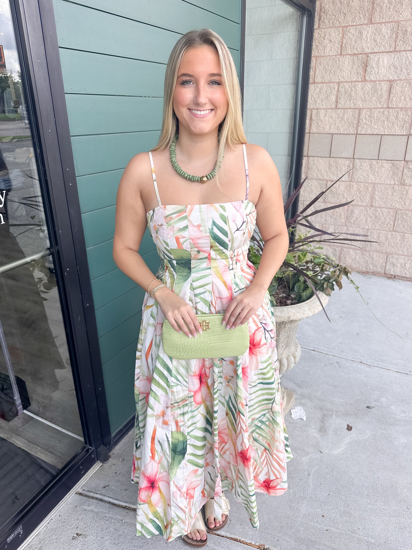 Reagan Tropical Midi Dress