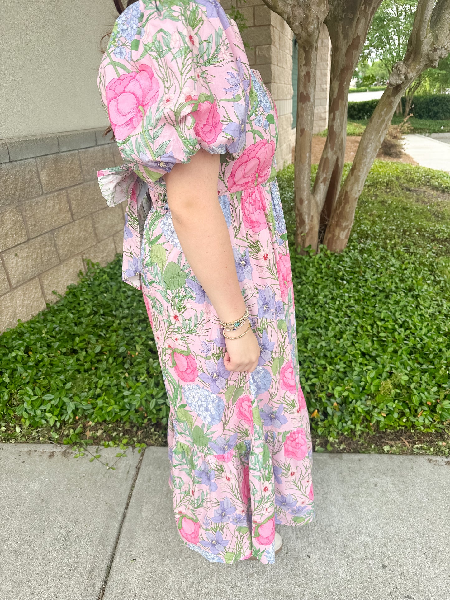 Garden Party Tie-Back Maxi Dress