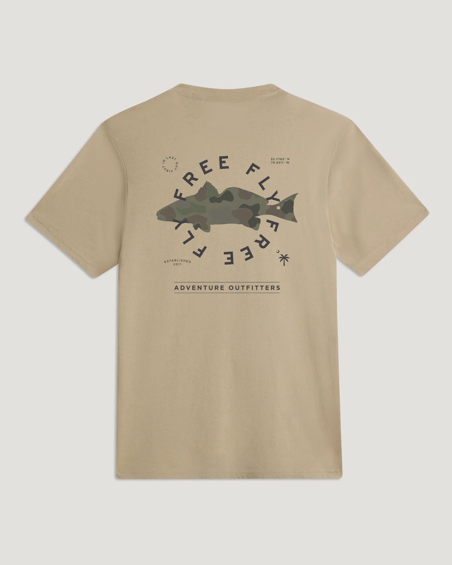 Free Fly Mens Target Species Pocket Tee - Coriander