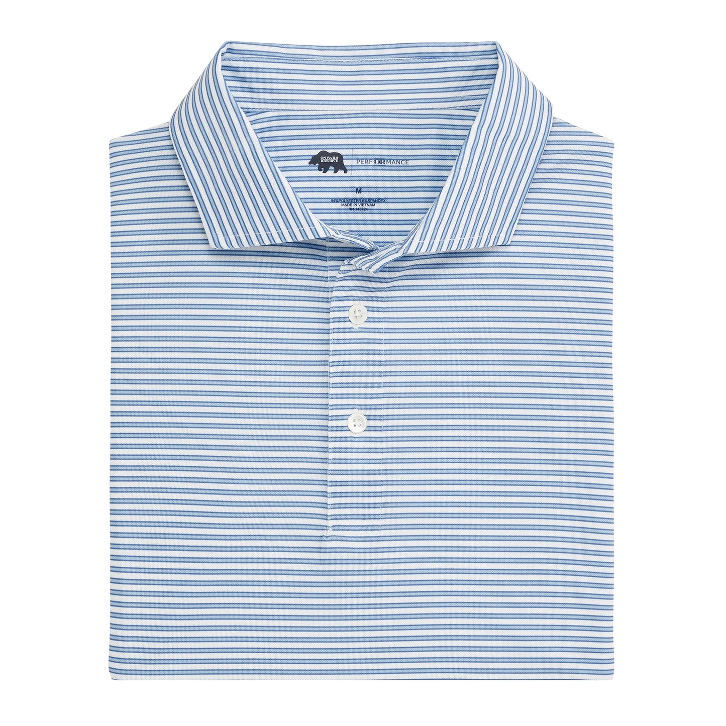 Onward Reserve Guide Stripe Performance Pique Polo - Endless Sky
