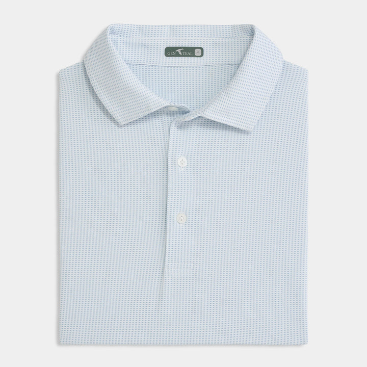 Genteal S26 Jacquard Performance Polo - Heritage Blue