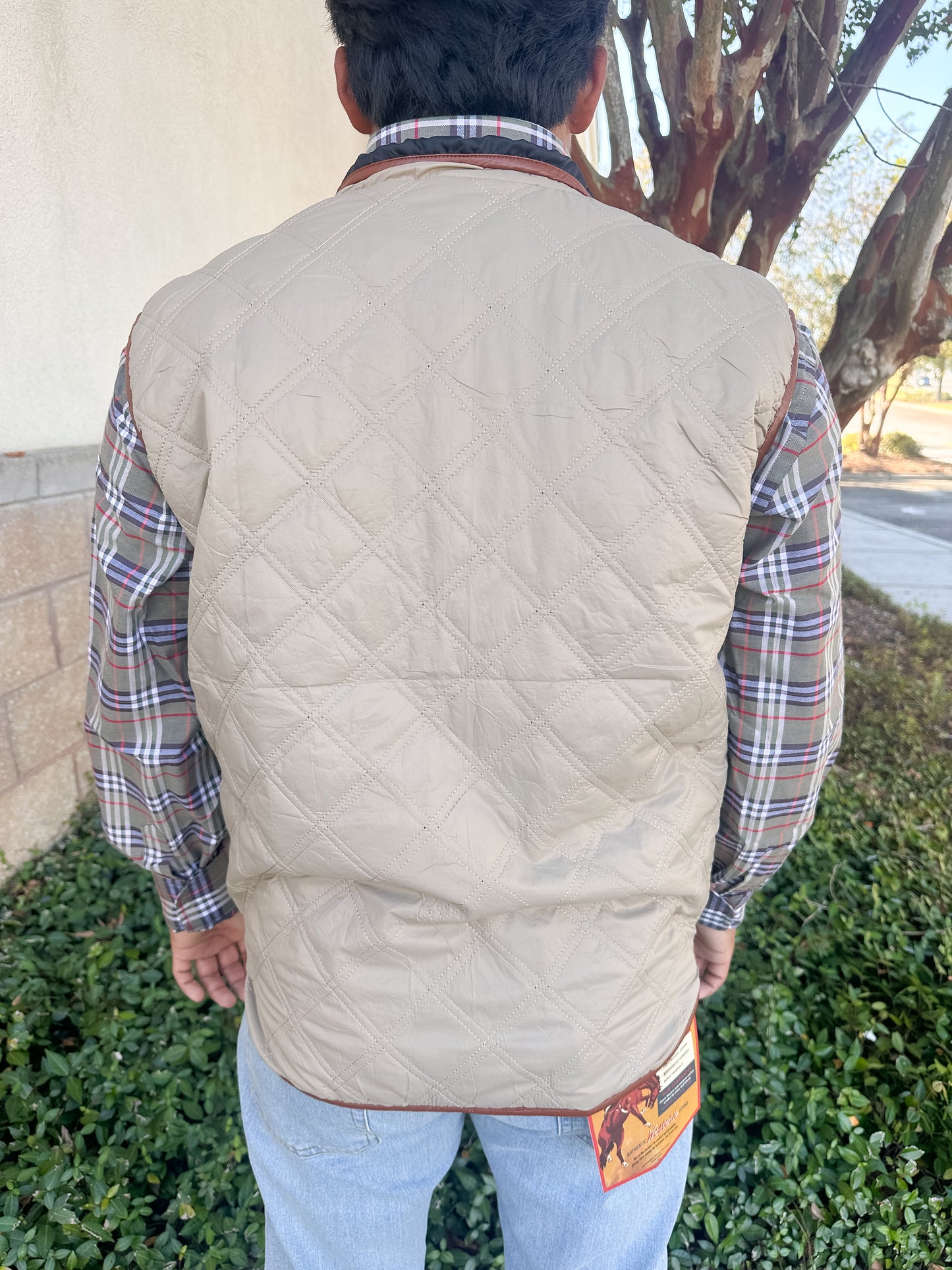 S. Casanova Classic Quilted Vest - Wheat
