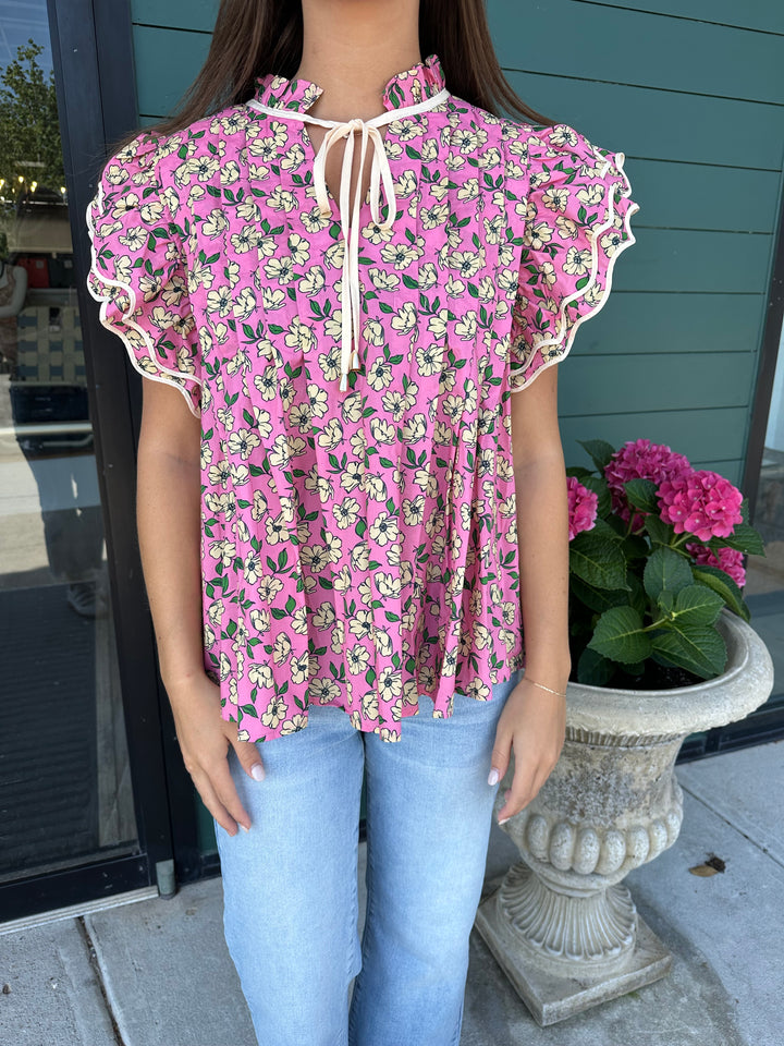 Polly Pleated Top