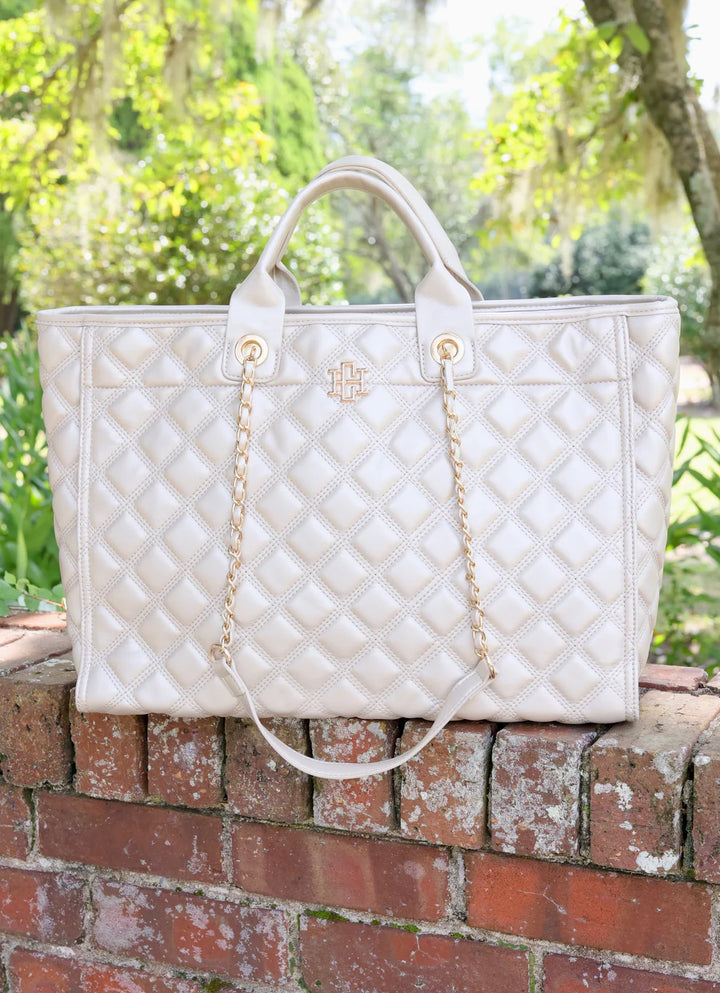 CH Melissa Tote Bag - Pearl Quilted DQ