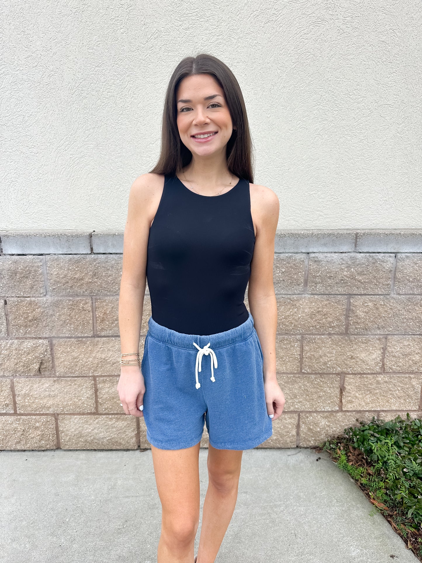 Hunter Knit Denim Short - Calypso Blue Indigo