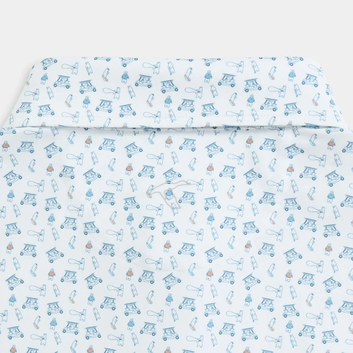 Genteal F25 Stream To Green Printed Performance Polo - Intense Indigo