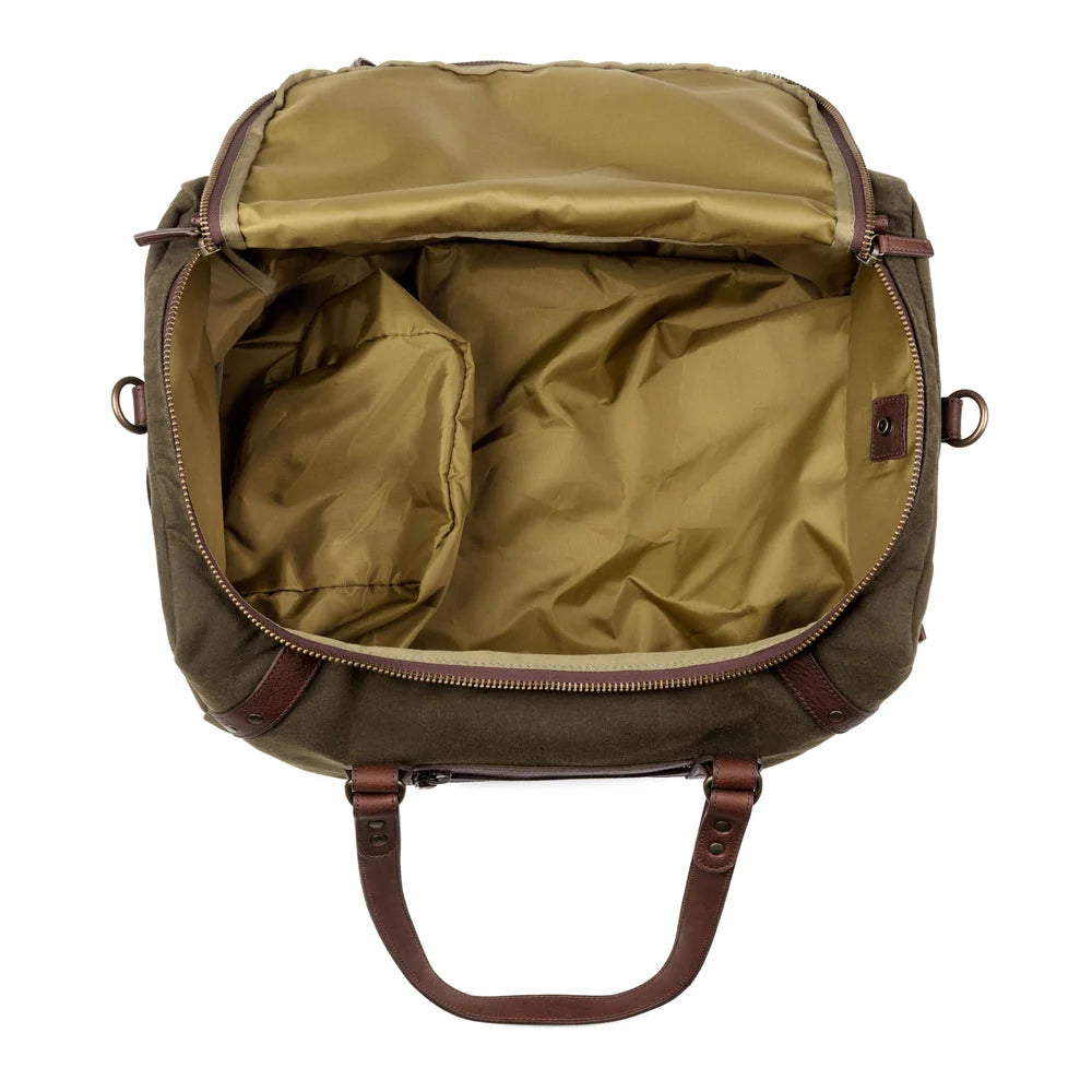 Mission Mercantile Campaign Waxed Canvas Medium Duffle Bag - Smoke Forest