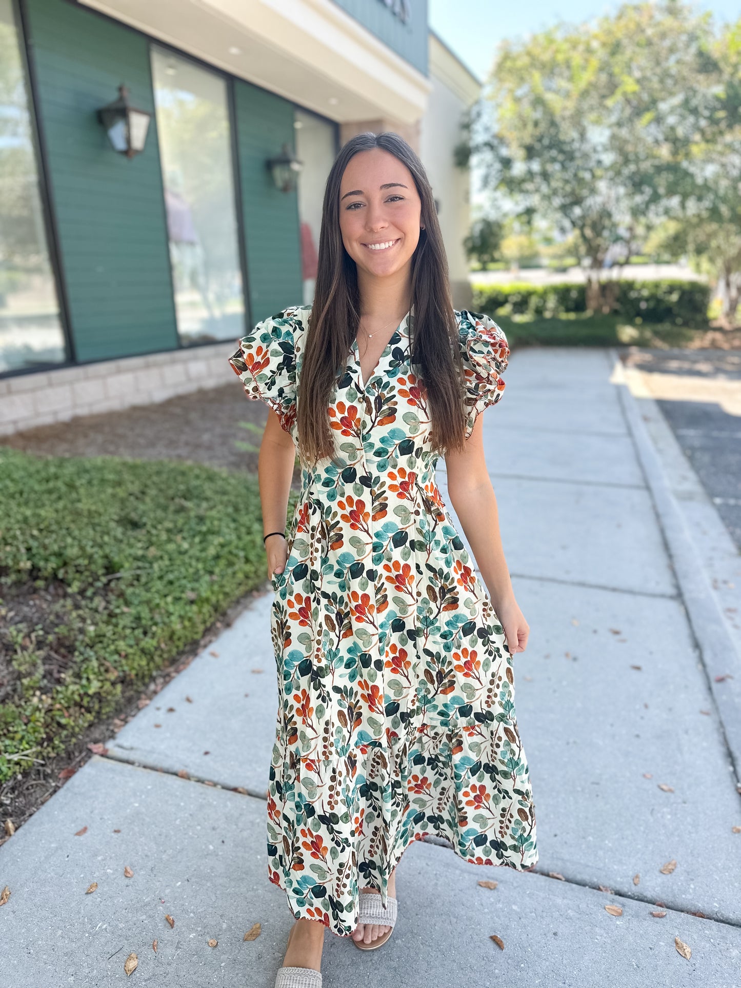 Louisiana Maxi Dress - Fall Fun Print