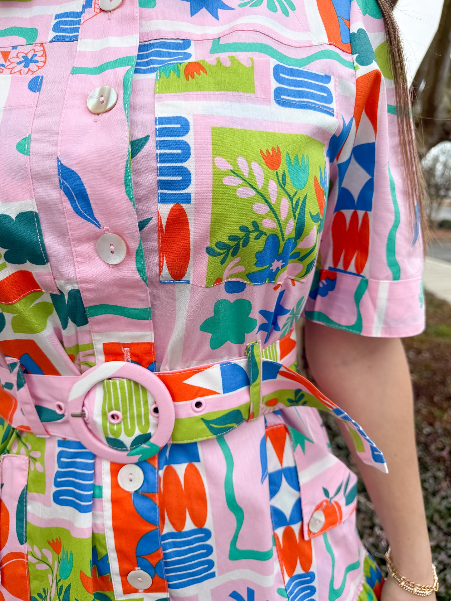 Post Card Belt Dress