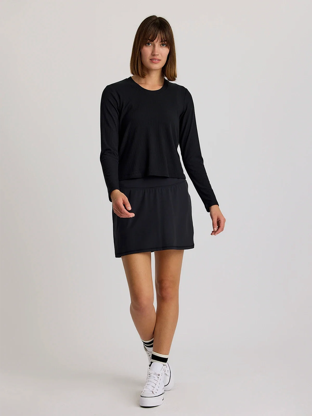 Free Fly Women’s Ribbed Bamboo Long Sleeve - Black