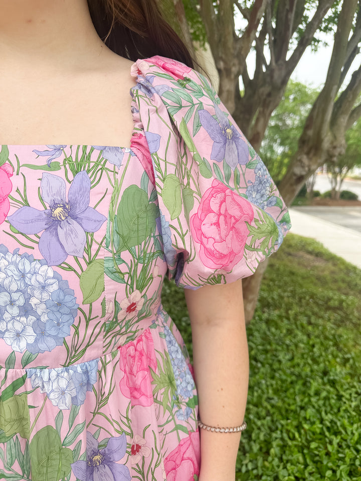 Garden Party Tie-Back Maxi Dress