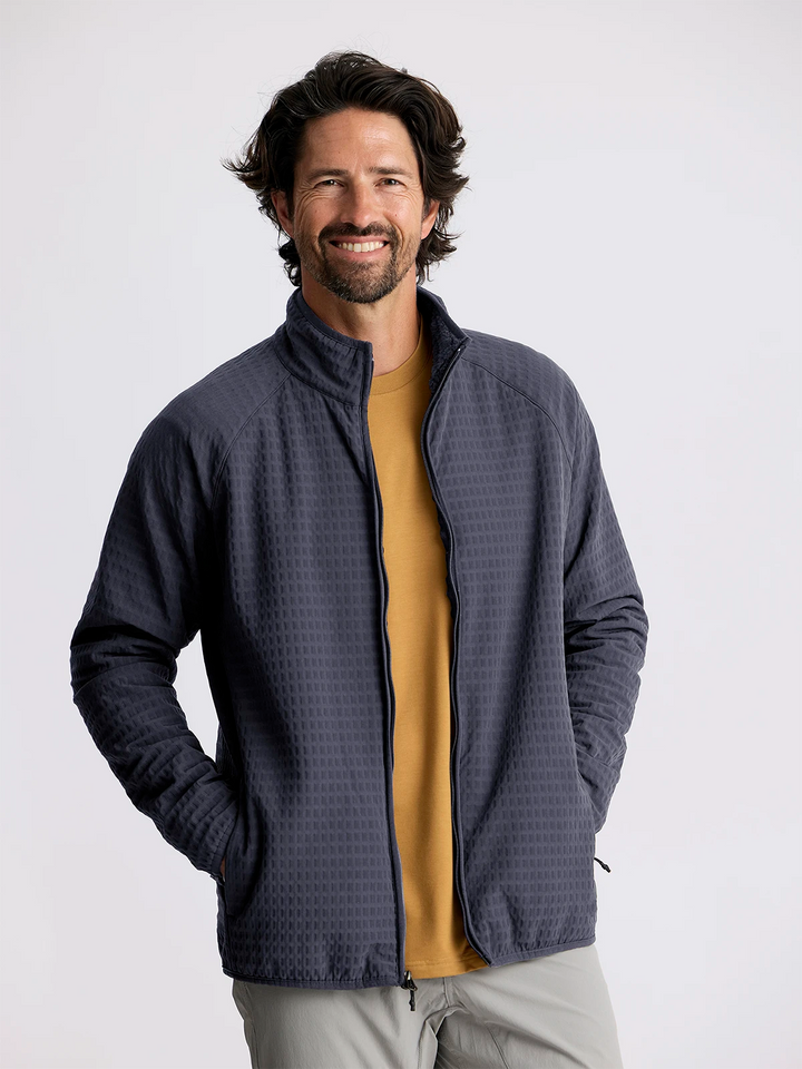 FreeFly Men’s Gridback Fleece Jacket - Storm Cloud