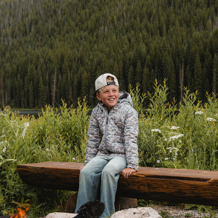 Burlebo Youth Puffer Jacket - Classic Deer Camo