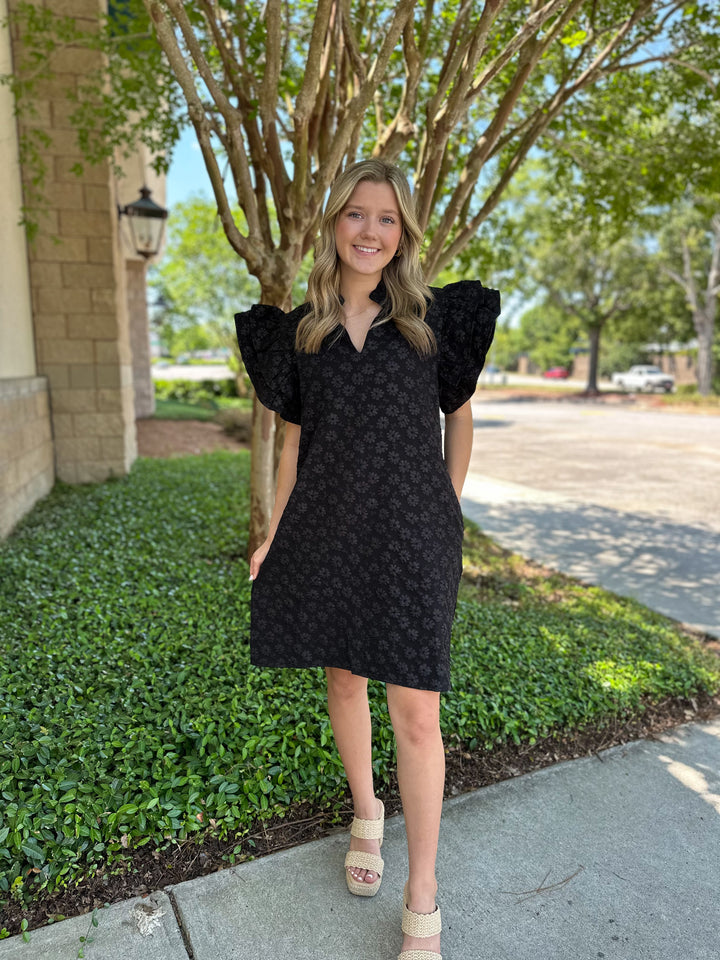 With Grace Ruffle Sleeve Dress