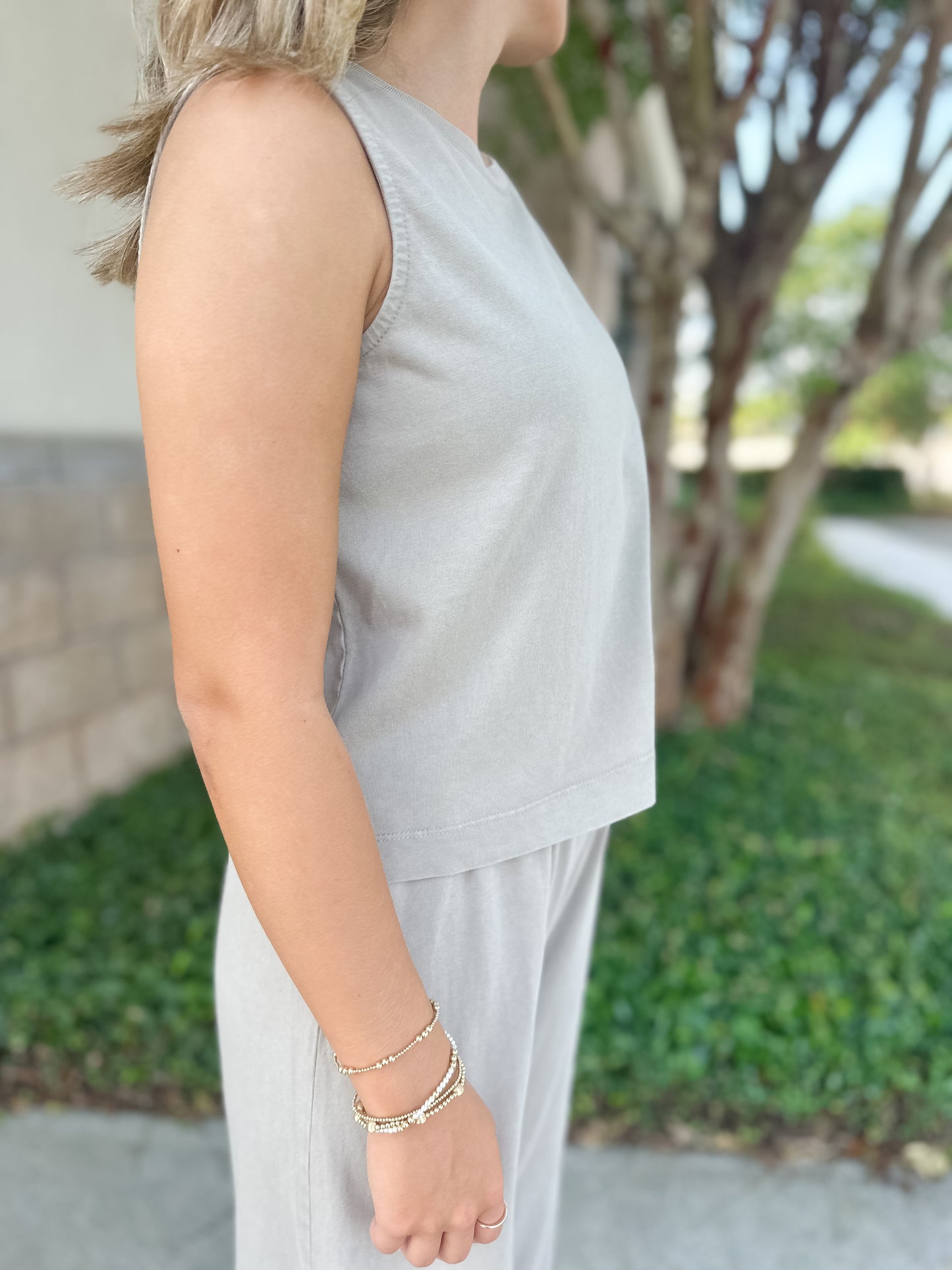 Sloane Jersey Muscle Tank - Retreat