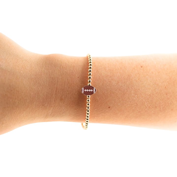 Beaded Blondes Football Bracelet